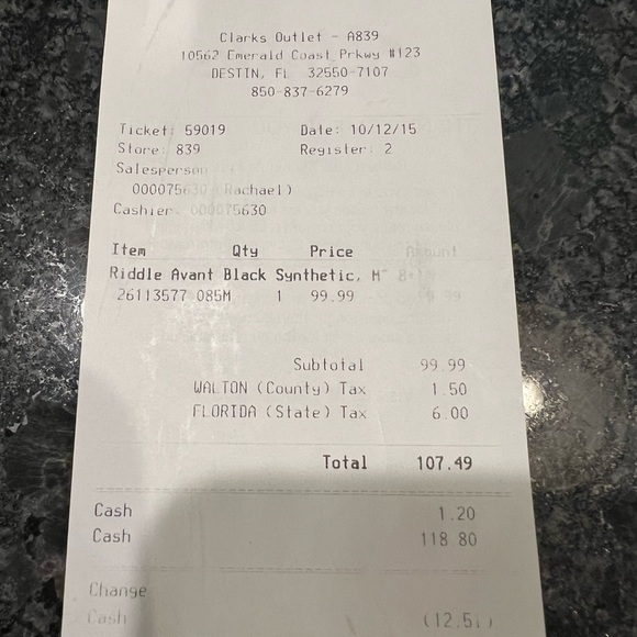 Clarks Riddle Avant Women’s Black Moto Boots Size 8.5 M 1” heel, Inside Zipper. - Picture 12 of 14